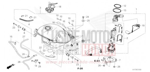 RESERVOIR A CARBURANT (CRF300L/LA) CRF300LAM de 2021
